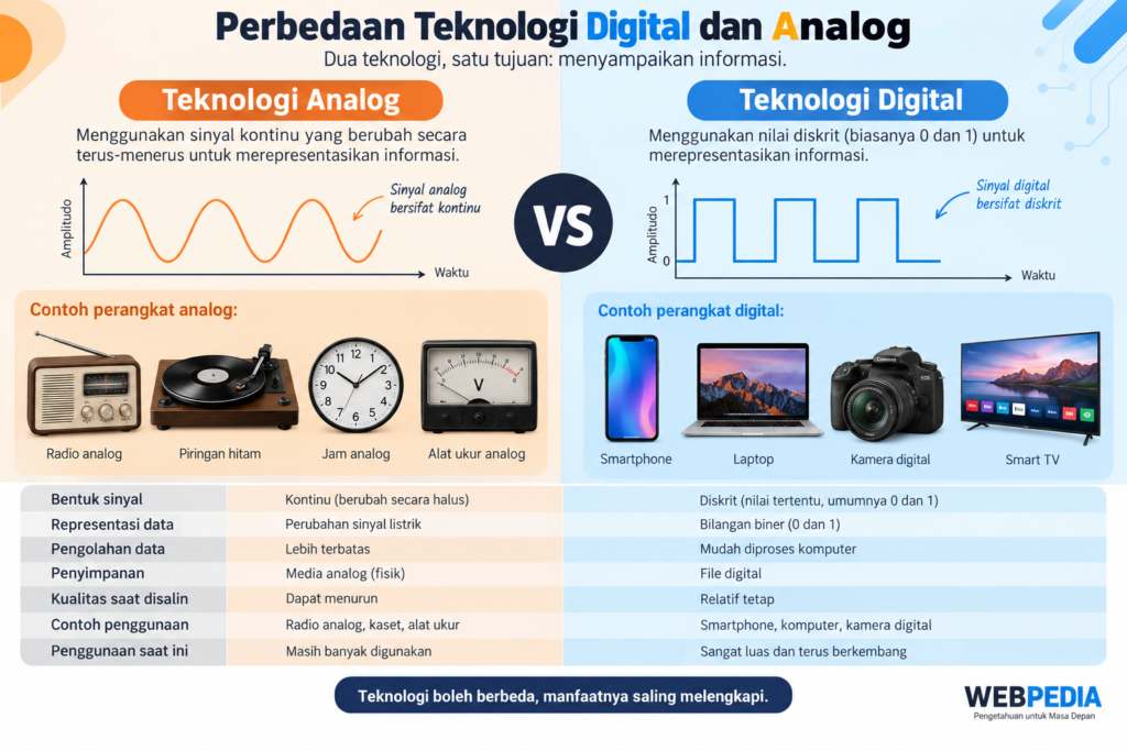 Perbedaan Teknologi Digital dan Analog