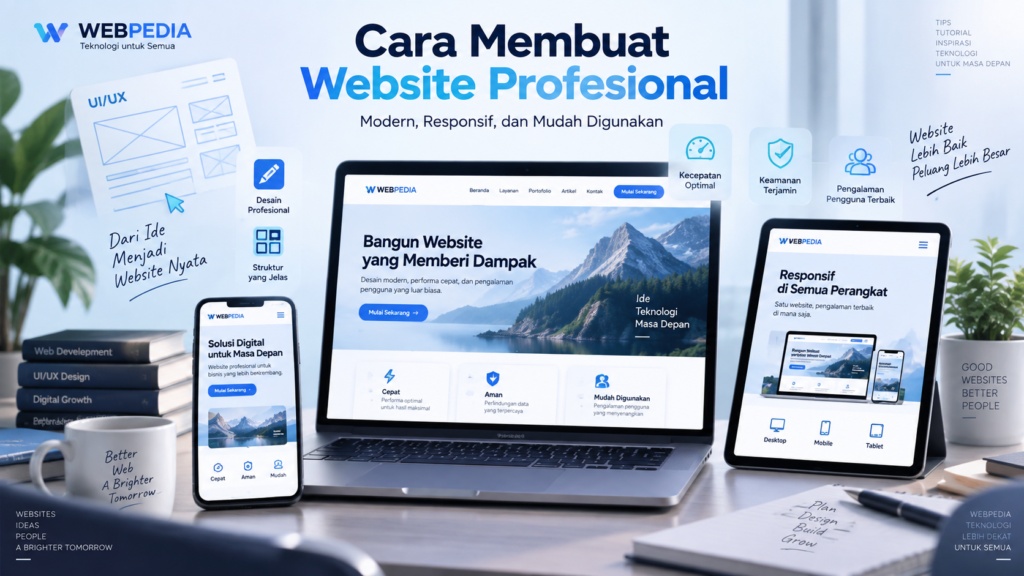 cara membuat website profesional