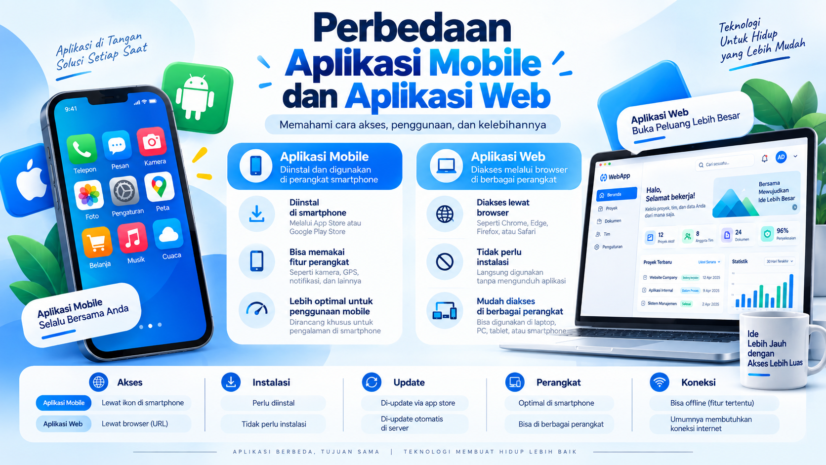 Perbedaan Aplikasi Mobile dan Aplikasi Web