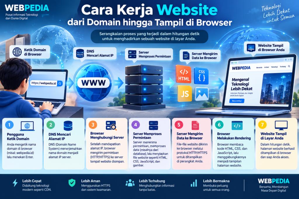 cara kerja website